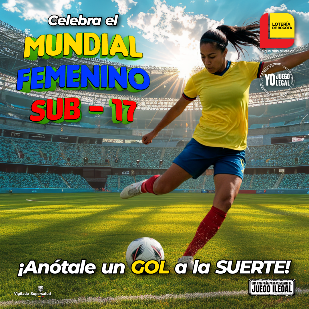 Cada gol cuenta, y aporta a tu fortuna con la Lotería de Bogotá